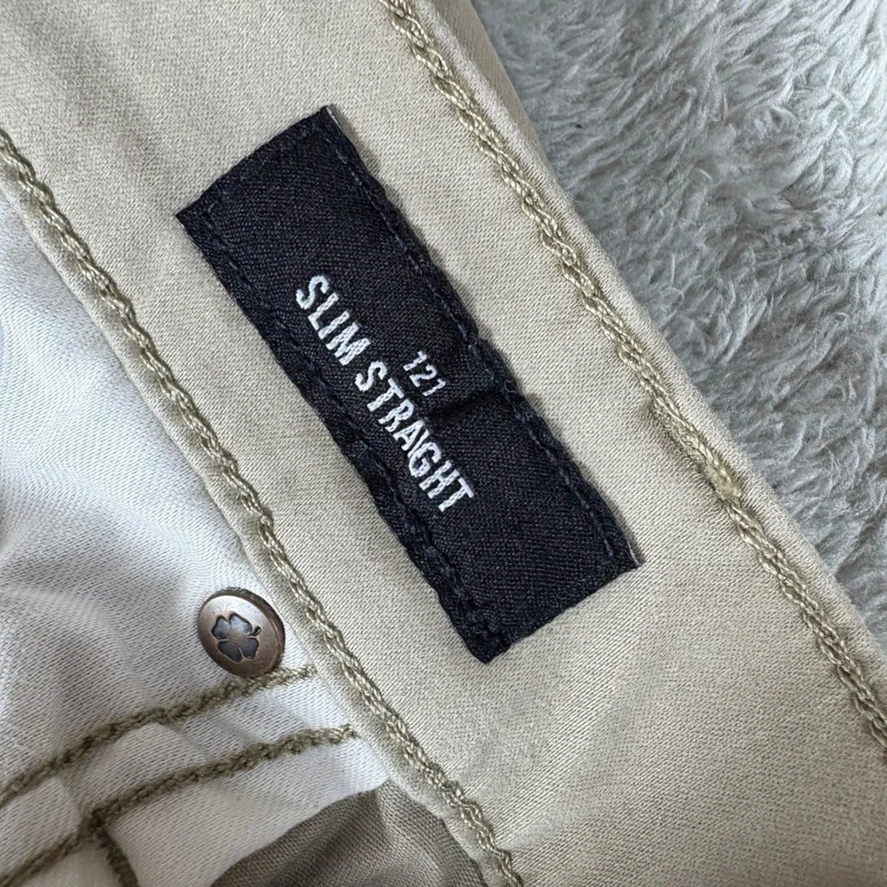 Lucky Brand Pants Mens 40x32 121 Slim‎ Straight Tan Khaki Stretch